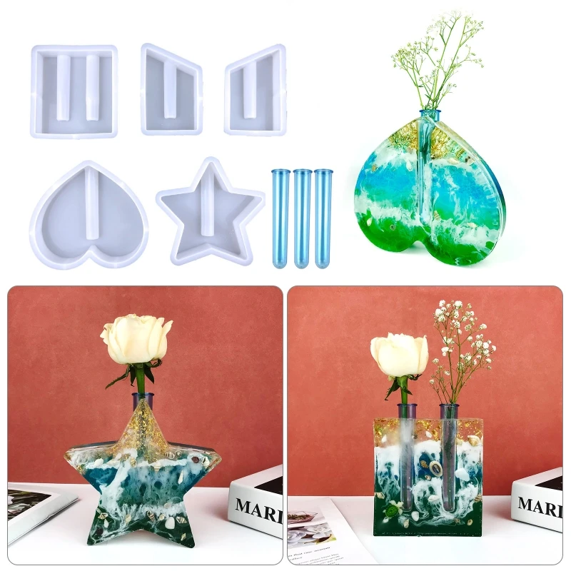 

Test Tube Vase Silicone Mould DIY Flower Planter Pot Molds Hydroponic Cylinder Epoxy Resin Mold DIY Crafts Decor Tools