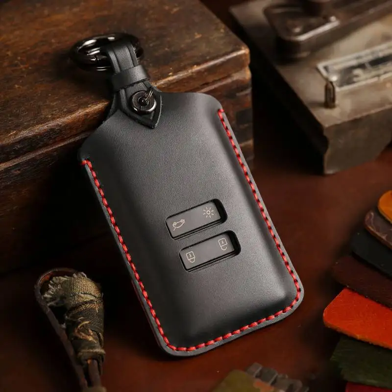 

Чехол для смарт-ключей Renault Koleos Kadjar, защитный чехол для автомобильного кожаного ключа, аксессуары для брелоков с дистанционным управлением