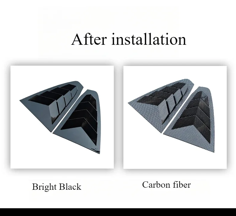 Car Rear Side Triangle Window Louver Decorative Trim Strip Shutter Blind Shades Cover Trim Sticker For Mazda 6e EZ6 2024 2025 detail image 5