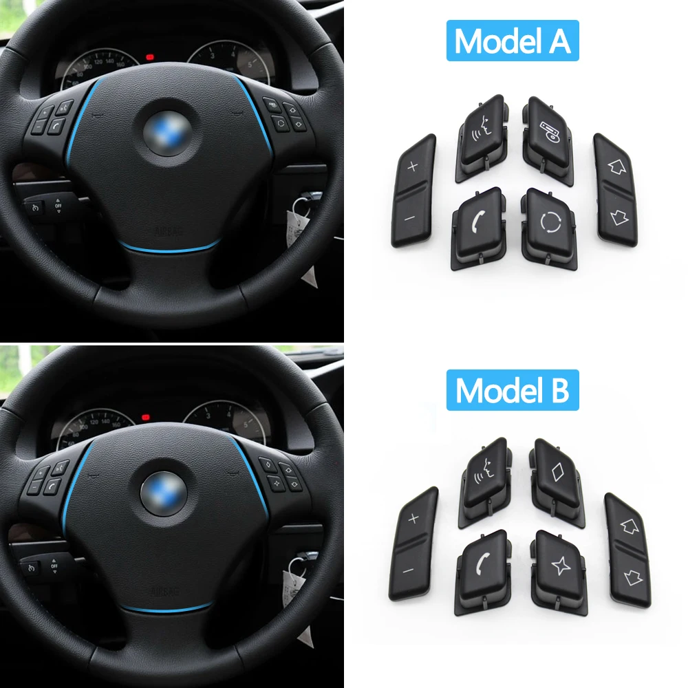 자동차 다기능 스티어링 휠 단추 컨트롤 스위치 커버, BMW 3 시리즈 X1 E90 E91 E92 E93 E84 61316959893 61316959894