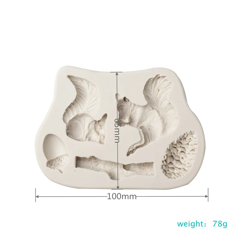 3D Eichhörnchen Silikonform – Für Fondant, Schokolade & Kekse, 9,5 X 6 Cm, Back- & Deko-Werkzeug