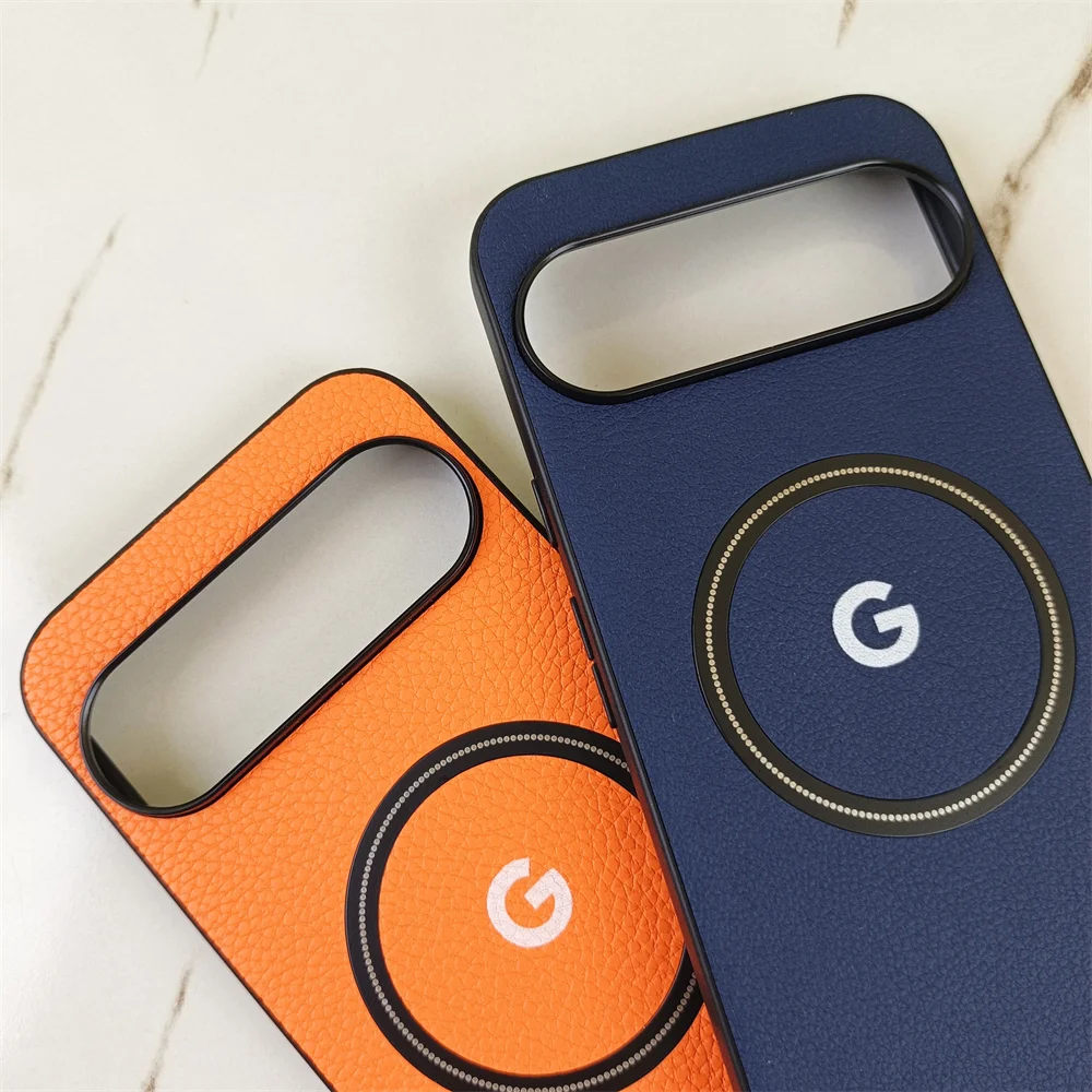 Premium Silicone Litchi Pattern Magnetic Shockproof Phone Case