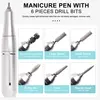 Portable Electric Nail Drill Rig Display Nail Grinder, Professional Nail Polish Grinder Nail Accessories Set 6