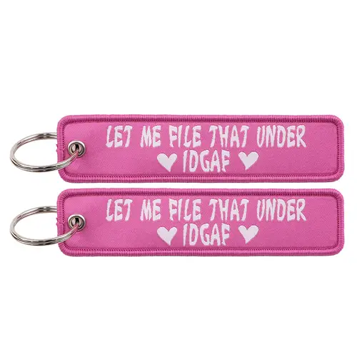 1pcs Computer Pop-up Window Quotes Embroidered Keys Tag Keychains For Motorcycles Backpack Fashion Key Ring Accessories Gifts - Image 14