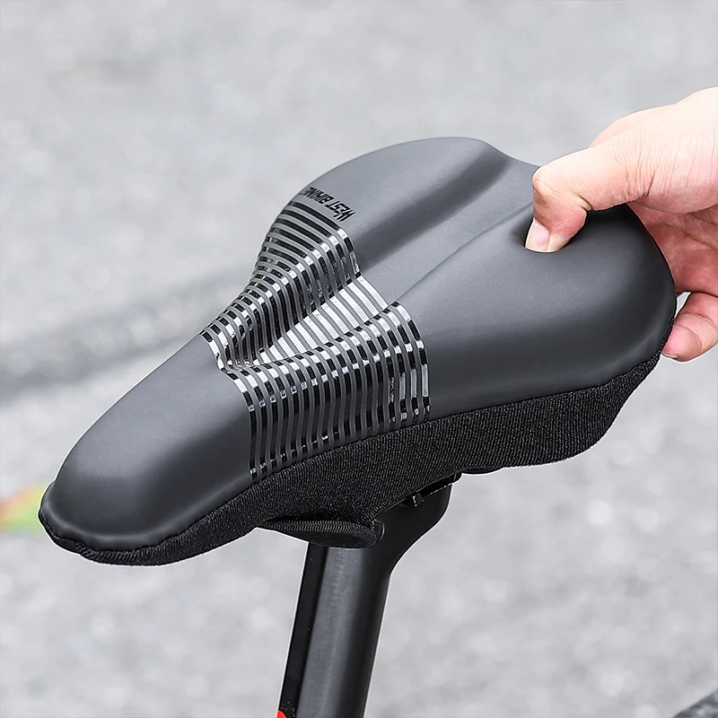 WEST BIKING Gel Silicone Bicycle Saddle Cover Waterproof PU