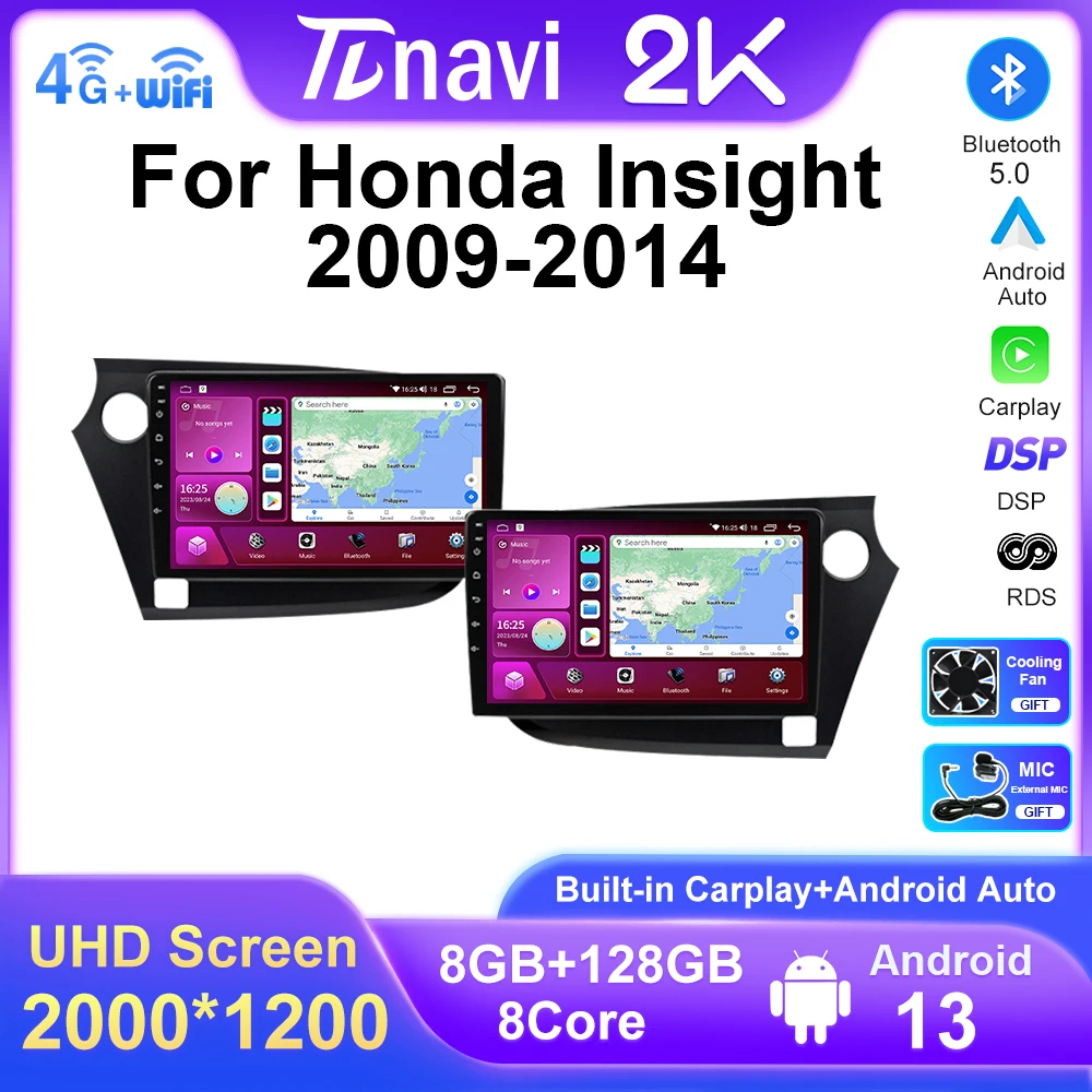 

Автомагнитола 2 Din, 10 дюймов, 128 ГГц, Android 13, GPS-навигация, 4G, Wi-Fi