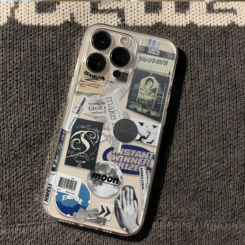 Montage Newspaper Shockproof Soft Phone Case - Stylish and Durable Cover