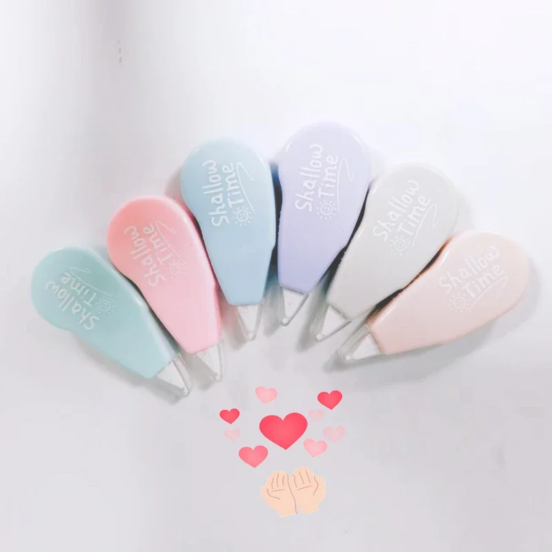 2 Sets of 6-piece Adorable Macaron-colored Correction Tapes, Suitable for School, Office, and Crafts. 1