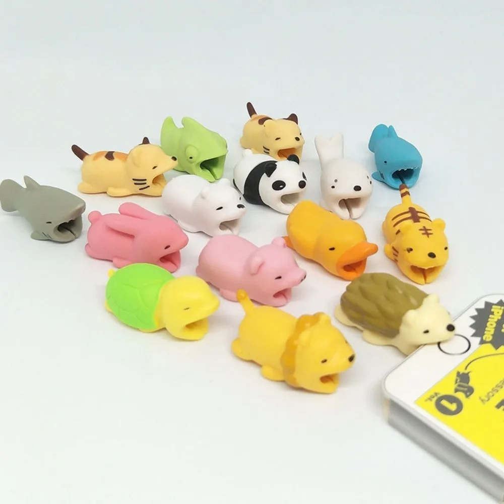 

Cartoon Animal Shape Cartoon Data Cable Protector Anti Breaking Cable Organizer Cable Bite Protector Take a Bite PVC