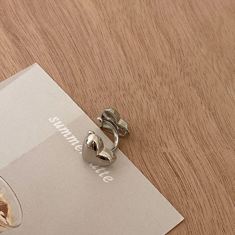 Clip Earrings Vintage Heart For Women Silver Color No Piercing Fake Earring Lots Fashion Jewelry
