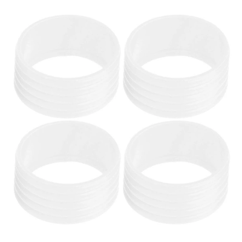 Silicone Tennis Racquet Grip Rings Racket Bands Non Slip Racket Rubber Bands Set