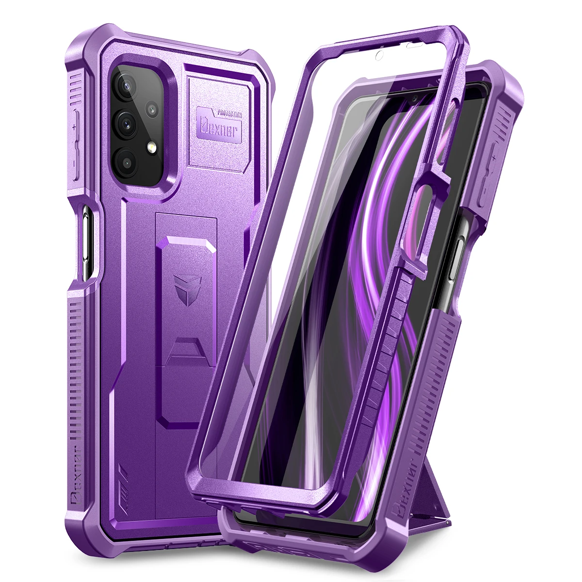 Dexnor para Samsung Galaxy A32 5g Case de Corpo Inteiro Pára-choques Militar Classe Armadura à Prova de Choque Case Duro com Built-in Protetor de Tela