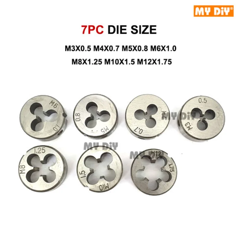 Description Picture 5 of item6/32pcs Screw Thread Hand Metric Tap Wrench And Die Set / Hand Threading Tool Tungsten Carbide Tool Bit Set