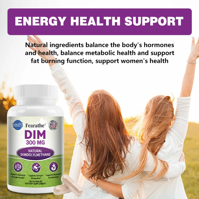 9121-ac1bc4.jpg DIM Supplements 300 mg, Black Pepper Extract, Maximum Strength, Metabolism Support, Relieve Menopausal Discomfort, 120 Capsules