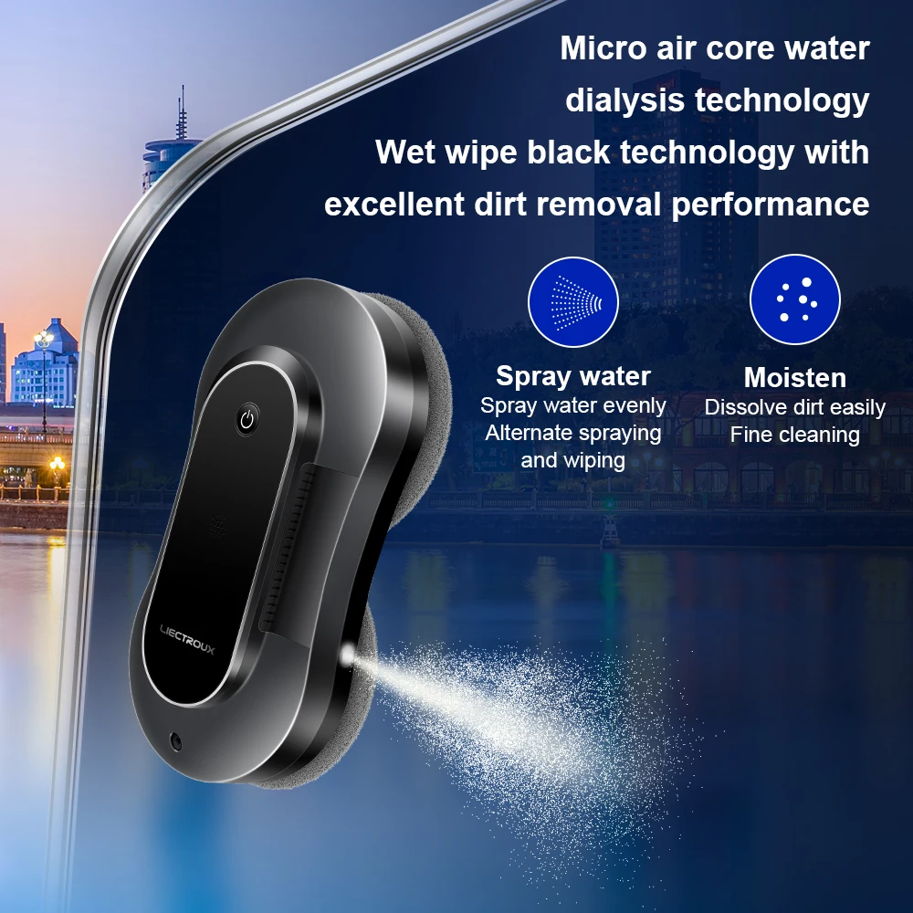 Window Cleaning Robot Liectroux YW810, Dual Water Spray,Smart Memory,Home Glass Window robot vacuum Cleane,APP&Remote Control 3