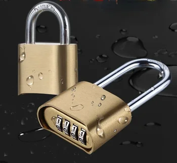 Four-Digit Number Combination Padlock Waterproof Lock For Garage Closet Door Security Safety Lock Code Keyed Anti-thieft Lock 1