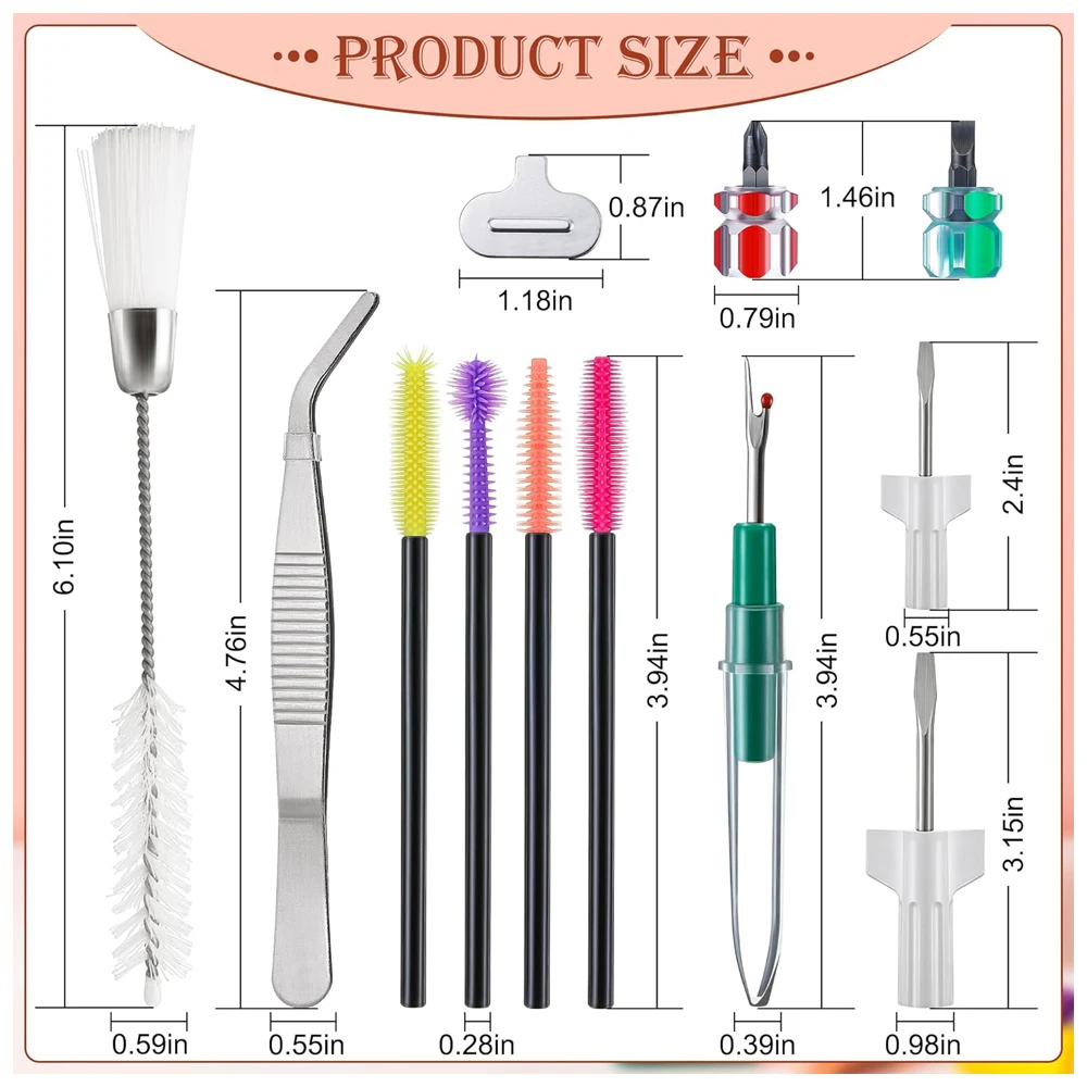 sewing machine tools 14PCS Sewing Machine Cleaning Kit Sewing Machine Repair Tools Double Headed Brush Screwdriver Tweezers for Repair and Cleaning