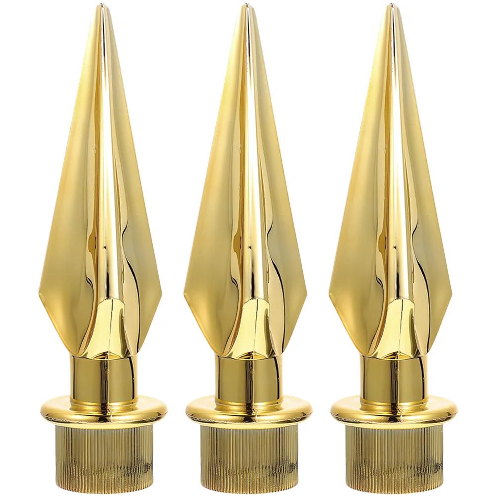 

Flagpole Head Hall Topper DIY Decor Finial Ornament Tops Finals Replacement Attachments Decorations Gold