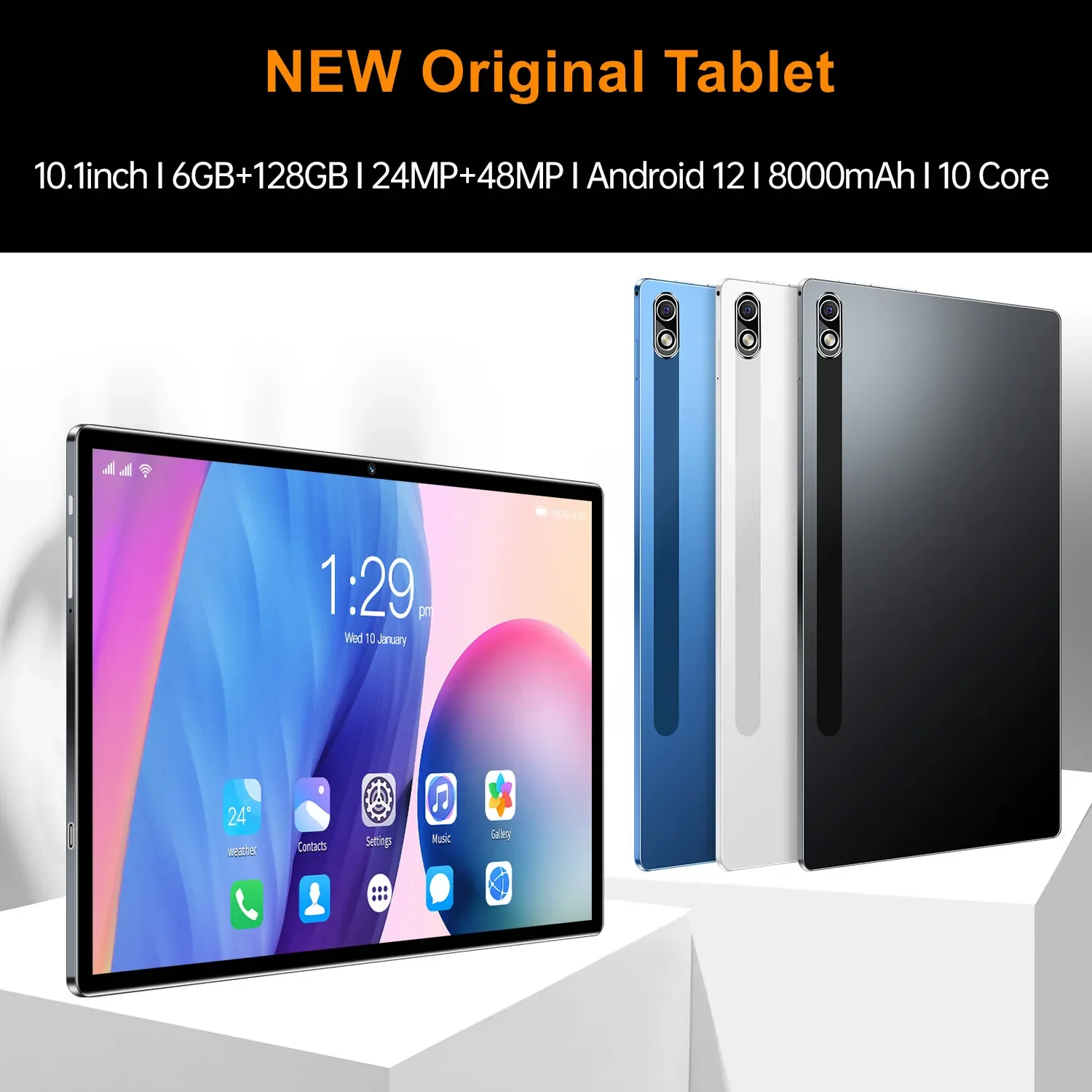 【World Premiere】MA11 Andriod Tablet Pad MTK 6797 Deca Core 12GB+512GB 8000mAh 10.1 Inch+ Display android 48MP Camera WPS+5G WIFI