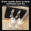 Stainless Steel Under Cabinet Wine Glass Cup Holder Space-Saving Bar Counter Shelf Storage Rack Hanging Hooks Goblet Pokal Stand 4