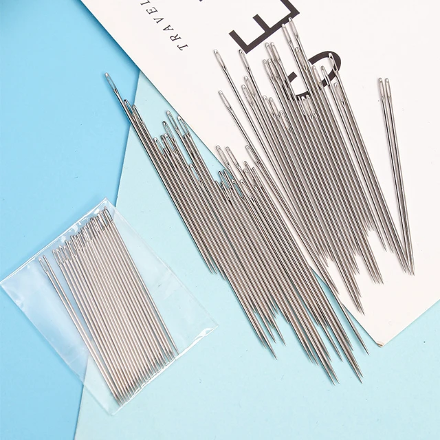 25Pcs Large Eye Sewing Needles For Cross Stitch Knitting Needle Handmade  Leather Embroidery Needle Sewing Accessories - AliExpress