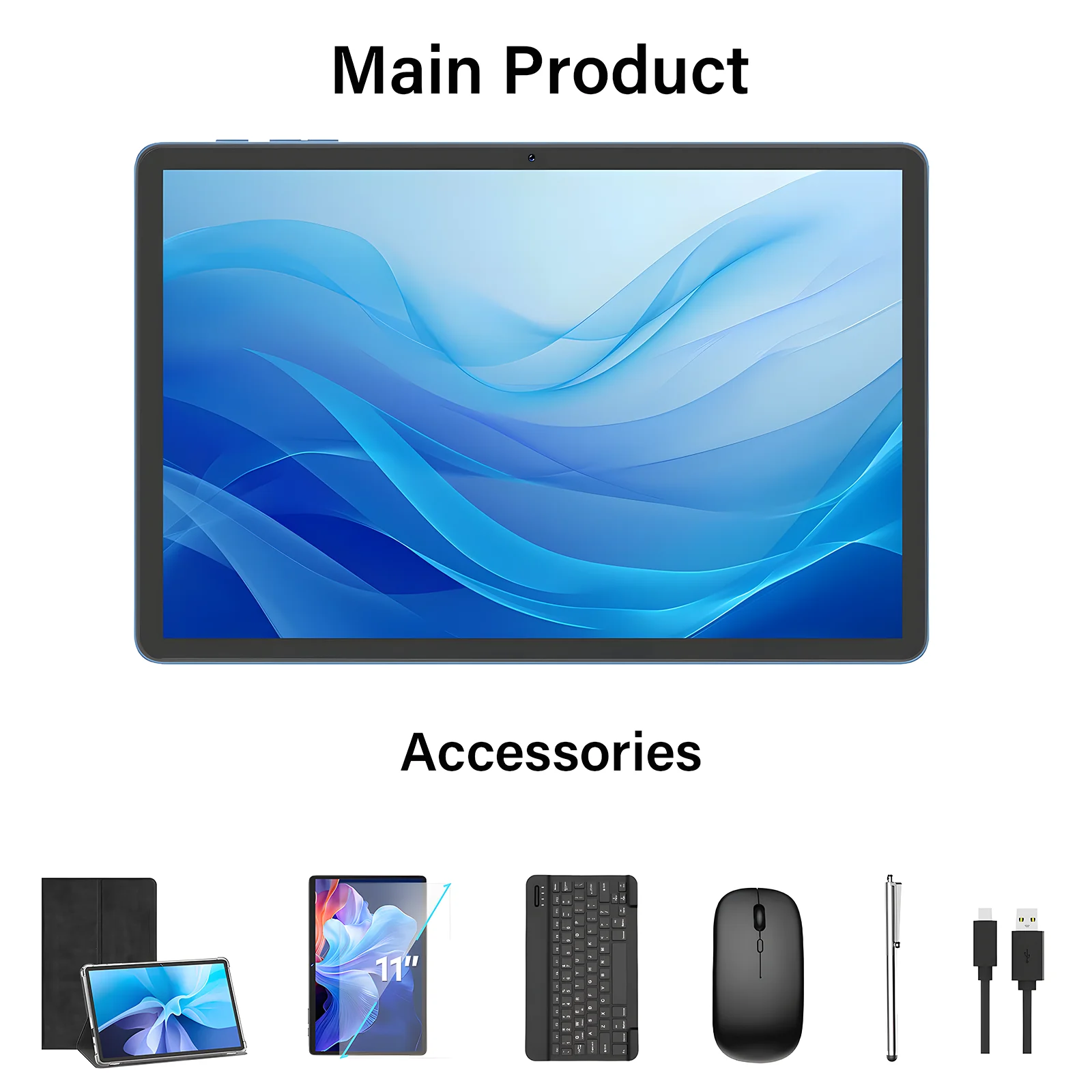 Relndoo Android 15 タブレット 11 インチ、24GB (4+20 拡張