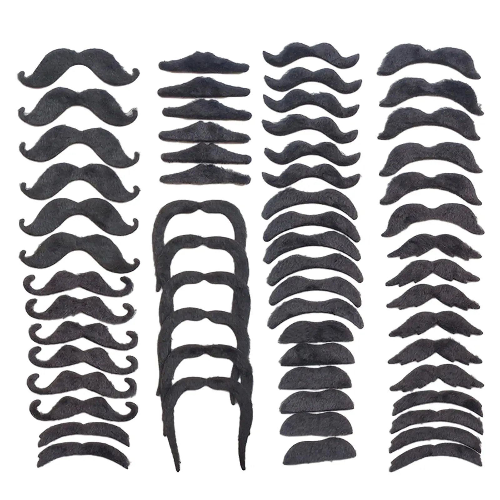 

60 Pieces Fake Mustaches Simulation Beards for Carnival Masquerade Halloween