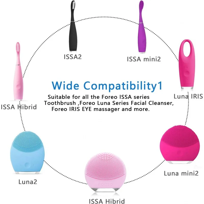 Replacement Charger Cord for LELO Gigi, Mia, Mona, Lna Wave, Ora, Lily, Liv, FOREO Luna Series Facial Cleanser Charger Cable