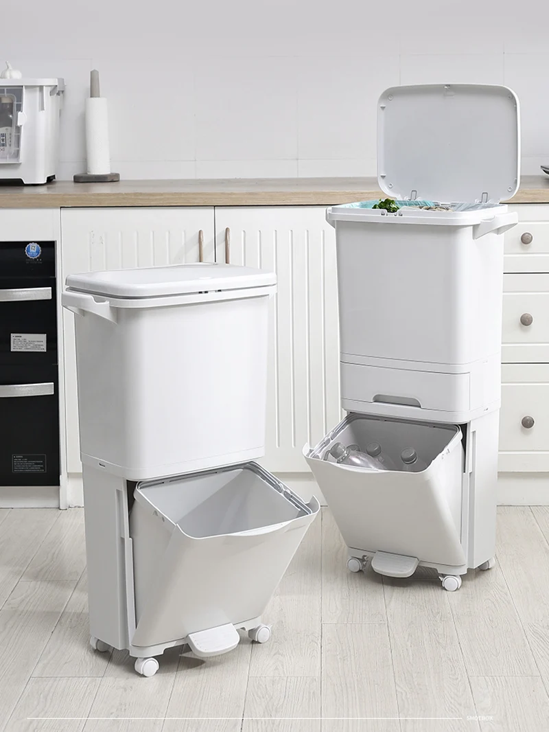 Trash Can Zero Waste Bin Home Garden Compost Storage Recycling Bin