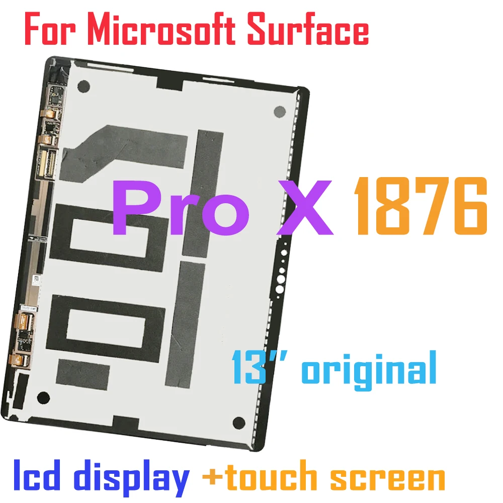 Lcd Originale Da 13 "Per Microsoft Surface Pro X 1876 Display Lcd Touch Screen Digitizer Assembly Per Sostituzione Lcd Surface Pro X