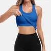 Attraco Women Sports Tank Tops 1PCS/3PCS/4PCS Solid U Neck High Elastic Built In Bras Racerback Breathable Fitness Camisole 5