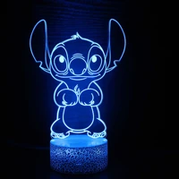 3D Illusion Stitch Night Light with Remote Control and Smart Touch Room Decor Lamp Birthday Valentine's Day Christmas Gifts 1