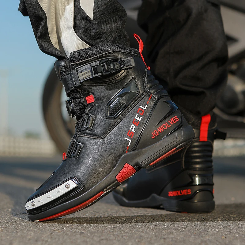 Motorcycle Boots Men Women Knight Outdoor Riding Anti-slip Shoes Bicycle Mountain Racing Road Speed Autumn