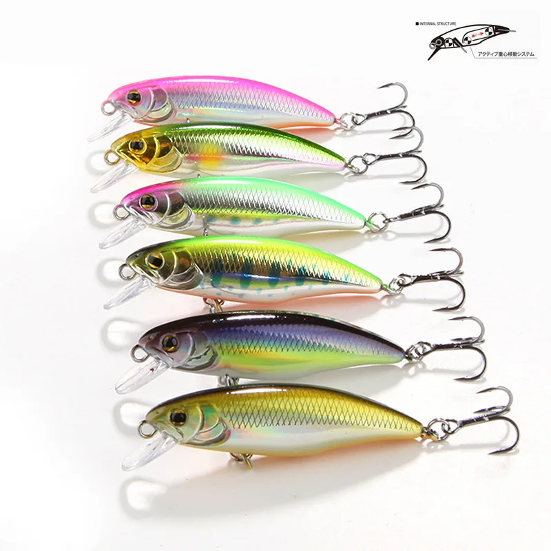 

51/52mm 4.2/4.5g Sinking Minnow Jerkbait Lure Fishing Artificial Plastic Wobblers Hard Bait Pesca Isca For Carp Bass Trout Pike