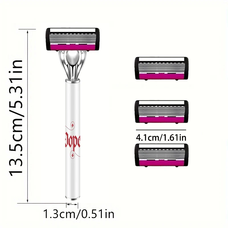 세련된 면도기, 내구성 있는 면도날, 쉽게 교체할 수 있는 면도날 헤드, 편안한 손잡이, 여성을 위한 필수품