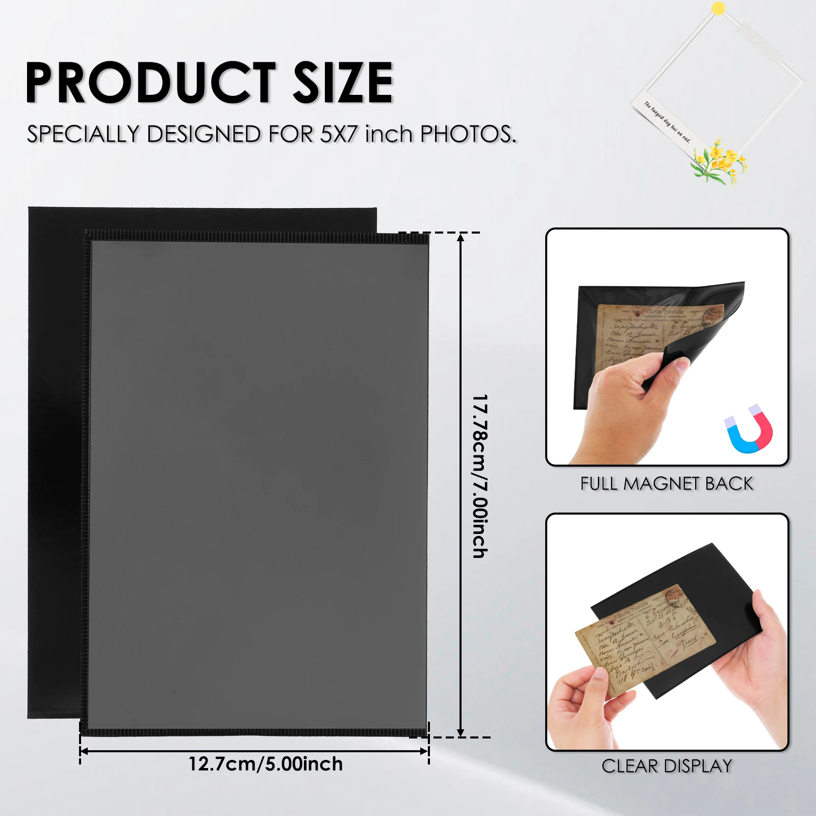 10Pcs 4x6 5x7 Inch Magnetic Picture Frames for Refrigerator