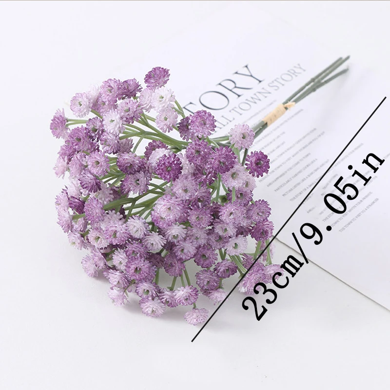 Штучна гіпсофіла. Маленький пучок. Весільна наречена, яка тримає квіти. Зроби сам для весілля. Прикраса дому. Підроблена композиція з рослин.