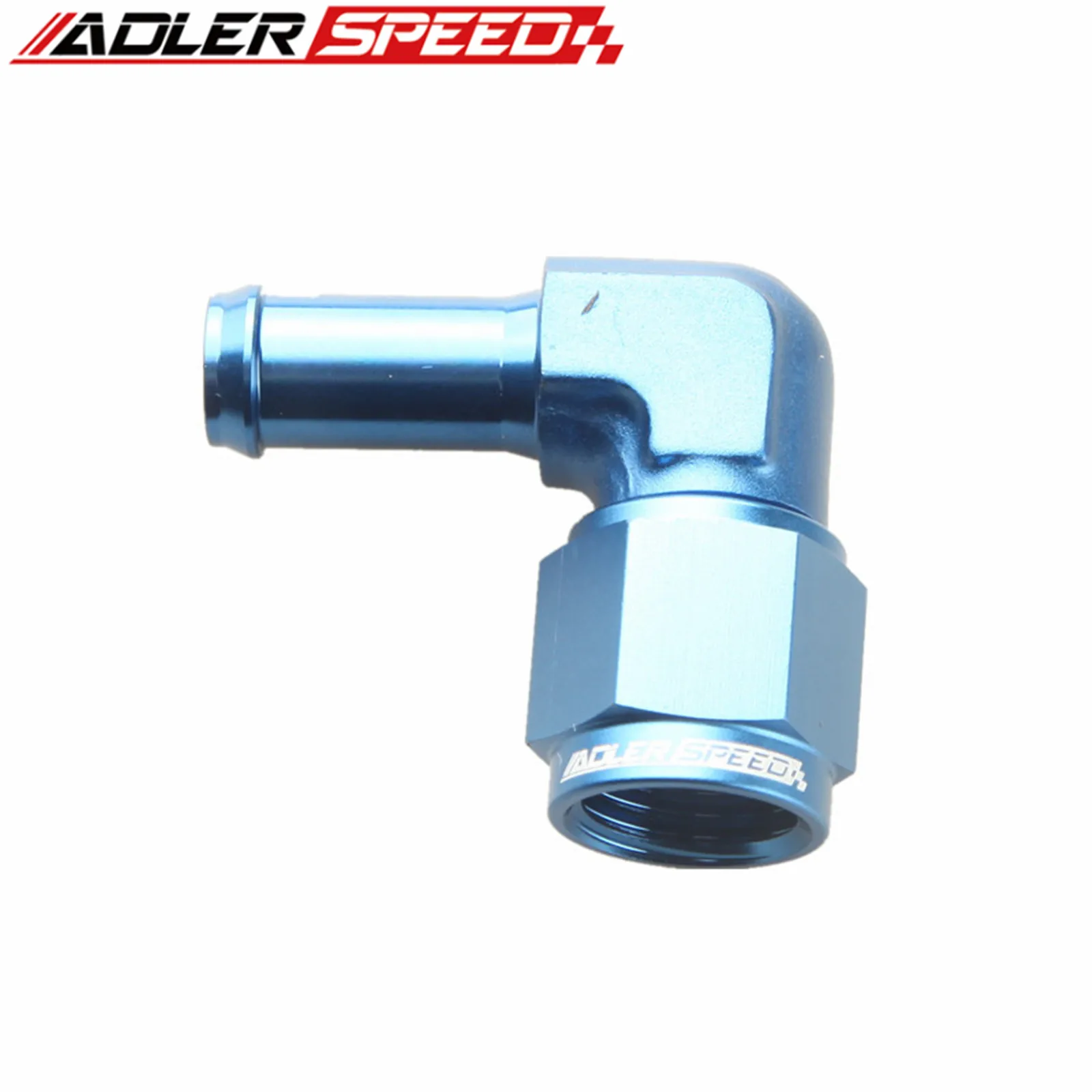 A+ ADLERSPEED -6AN AN6 암나사에서 3/8인치 10mm 바브 90도 연료 오일 호스 피팅 어댑터 블랙/블루/실버