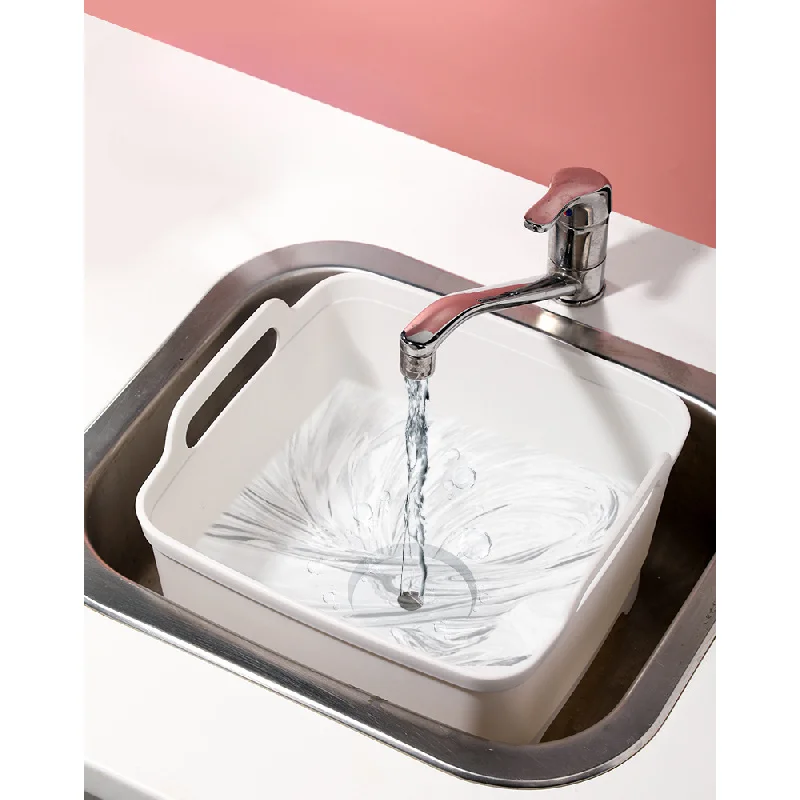 12L Sink Kitchen Vegetable Basin,Plastic Cleaning Caddy,Drain Basket,Household Washing Water Fruit Storage Basket