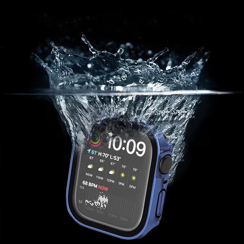 Durable Waterproof Tempered Glass Screen Protector Cover with Hard Bumper