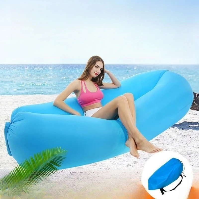 

Outdoors Lazy Sofa Inflatable Sofa Ultralight Portable Beach Camping Mat Sleeping Bag Folding Air Sofa Bed New