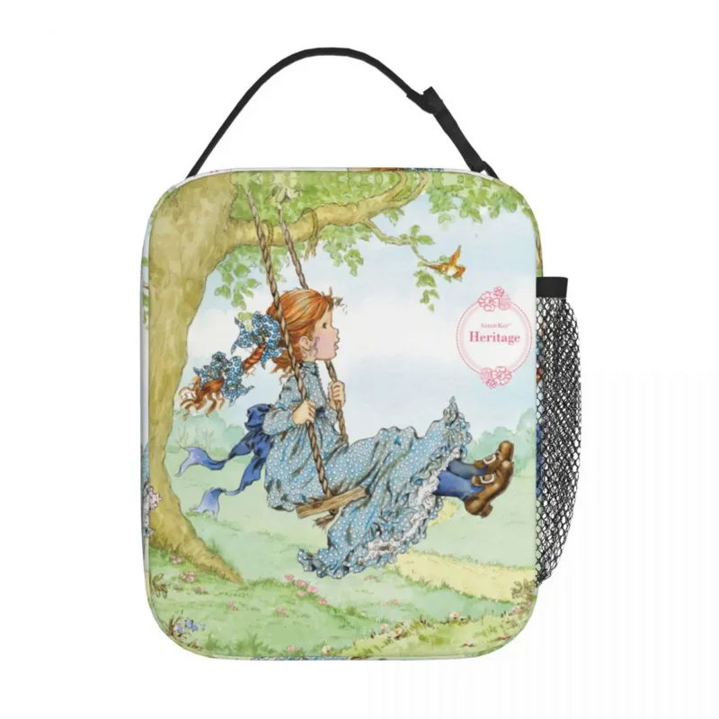 

Beautiful Sarah Kay Swing Girl Cartoon Thermal Insulated Lunch Bags Cute Country Life Portable Bento Box Cooler Thermal Food Box