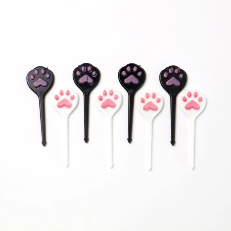 Cartoon Fruit Cat Claws Christmas For Children Pick Animal Toothpick Mini Cupcake Stick Fruit Cake Dessert Bento Fork