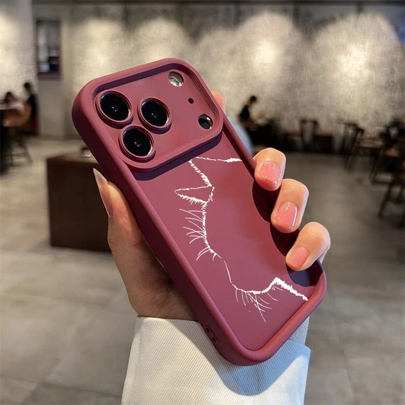 Artistic Line Cat Phone Cases - Stylish and Protective Cat Design