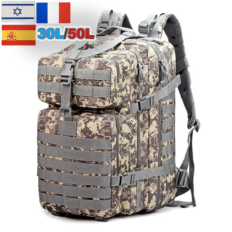 

30L/50L Military Tactical Backpack Men Outdoor Hiking Camping Rucksacks 1000D Nylon Waterproof Travel Bags Trekking Hunting Bag