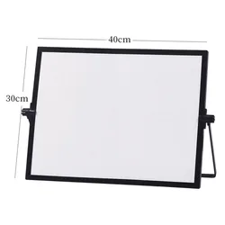 Compact Double - Sided Foldable Whiteboard with Stand (Black)