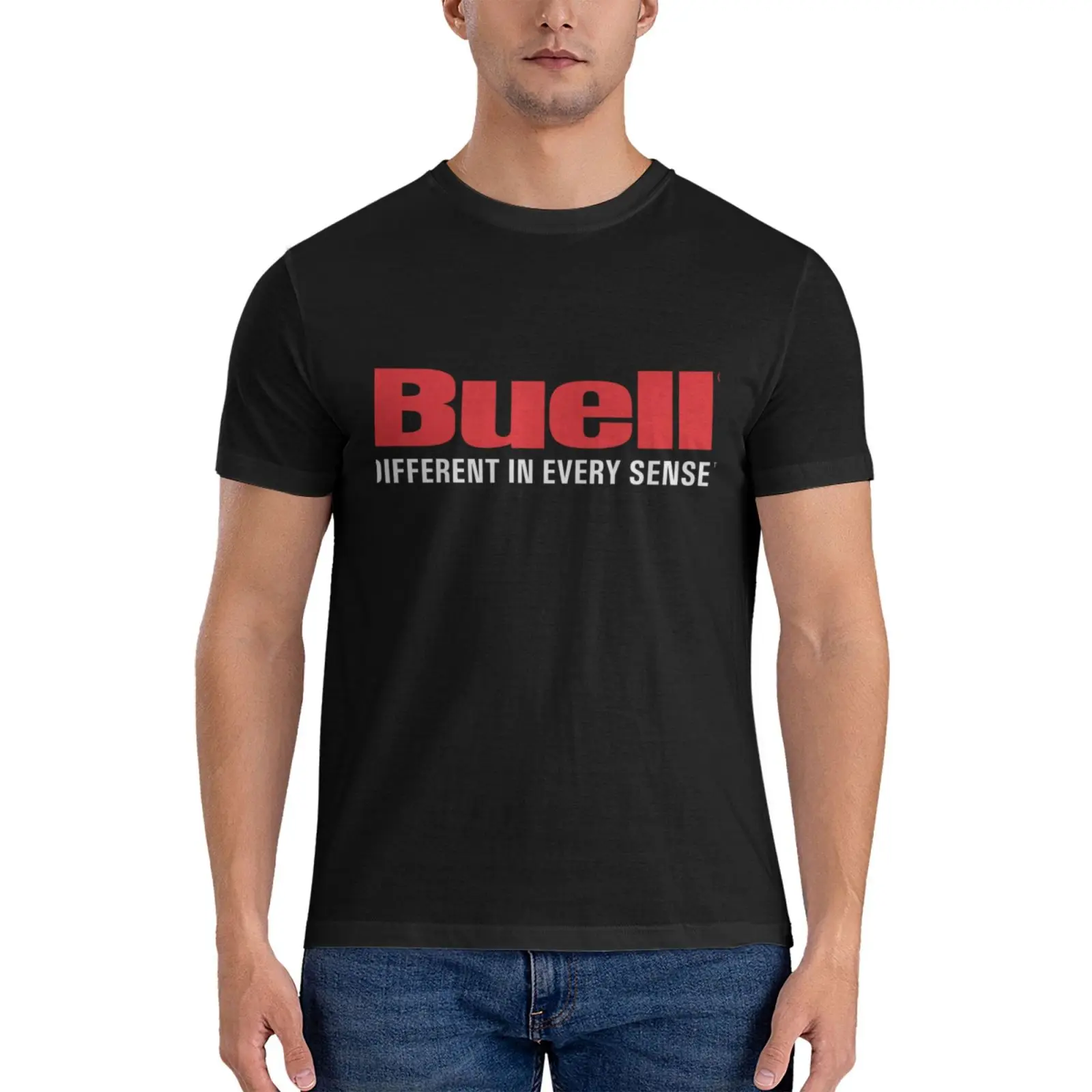 

BUELL MOTORCYCLE CLASSIC LOGO Fitted T-Shirt Short sleeve mens funny t shirts