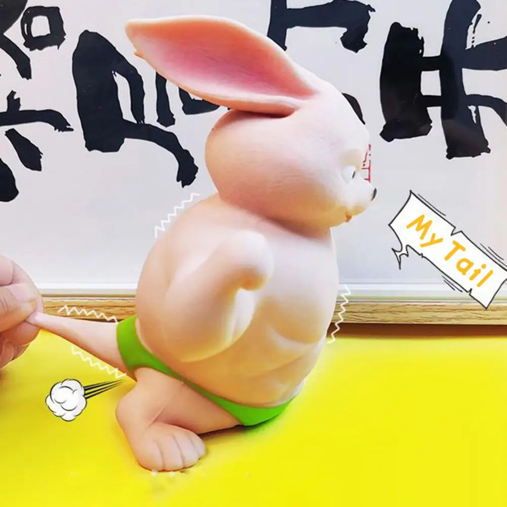 

Decompression Toy Long Lasting Sensory Toy Creative Shape Anti-Stress Bunny Pinching Sensory Toy Decor for Children