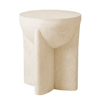 Table basse d'extérieur blanche crème française, design moderne, Table d'appoint ronde créative, meubles de salon pour la maison 5