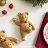 Cute Bear Resin Hook Wall Hanging  Retro Ins Style Blogger Bear Festival Gift Decorative Resin Ornament 2